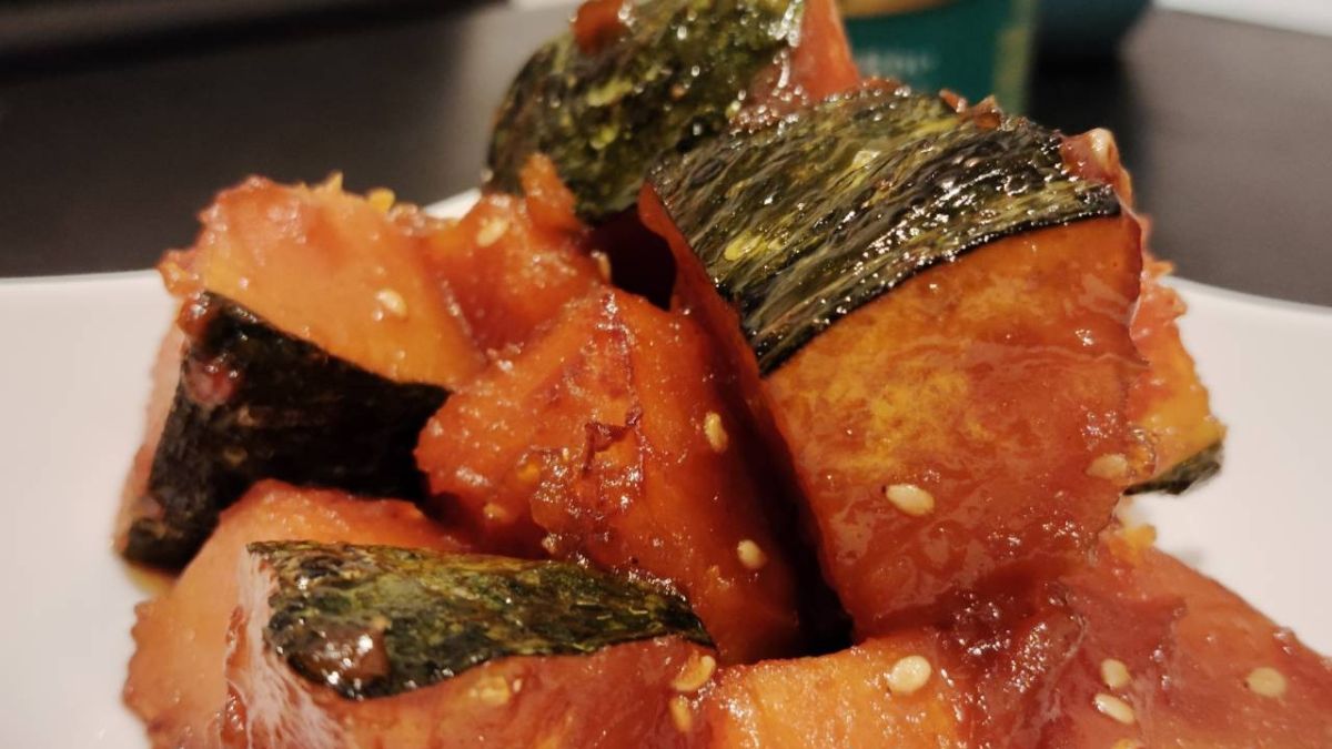 煮込まないカボチャの煮物
